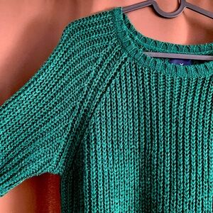 Gently loved Forest Green Knit Sweater, Size M, Full Length